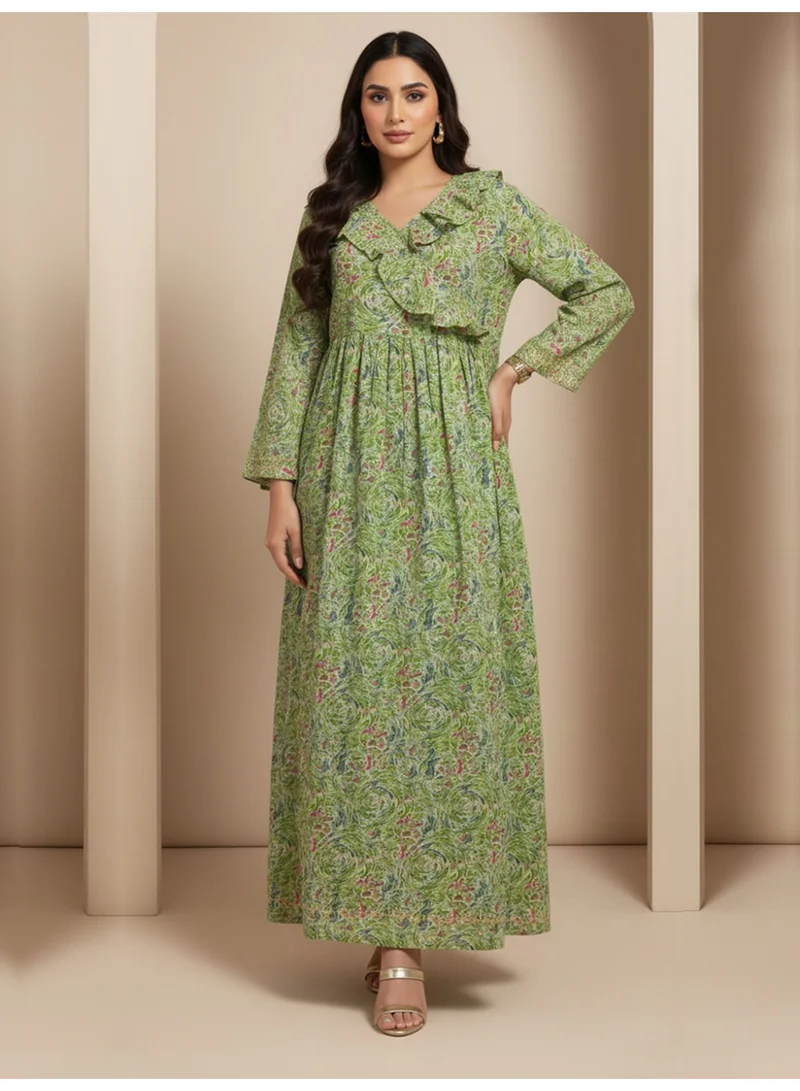 Alaya Women Printed  Cotton Jalabiya-AL4008
